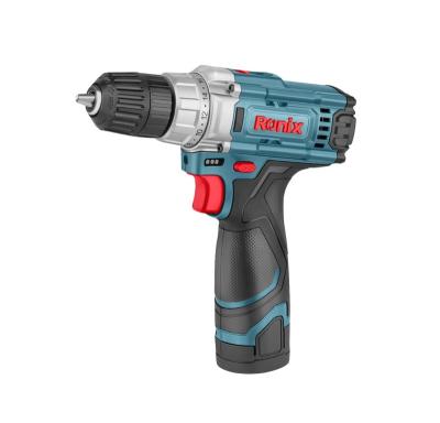 China Ronix 12V Autofeed In Stock 8613 Brushless Power Tools 10mm Cordless Drill Bit Driver Impact Driver Kit With 2 Batteries for sale