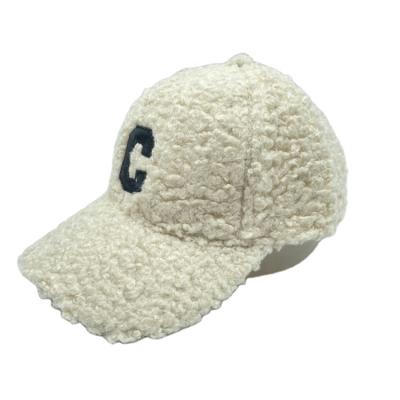 China COMMON Warm Single Fleece Hat Sherpa Embroidery Hat Winter Fashion Golf Unisex Baseball Hats for sale