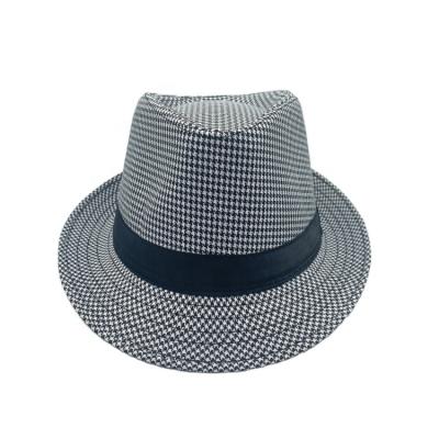 China Fashion\Comfortable Unisex Verified Custom Made Men\durable Fashion Striped Cotton Fedora Hats for sale