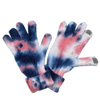 China Fashion\Comfortable Fashion Warm Winter Tie Dye Screen Touch Wholesale Knitted Women Gloves for sale