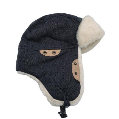 China New Winter Faux Fur Plain Twill Ski Trooper Trapper Ear Cap Russian Hunting Hats COMMON Outdoor Warm Windproof Flap Hats for sale