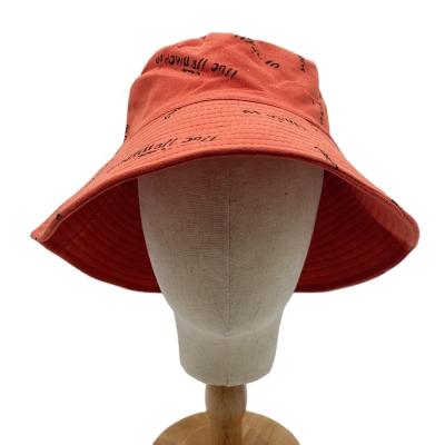 China Breathable Comfort Foldable Fashion Printed Women Cotton Males Bucket Hat Double Faced Packable Hats for sale