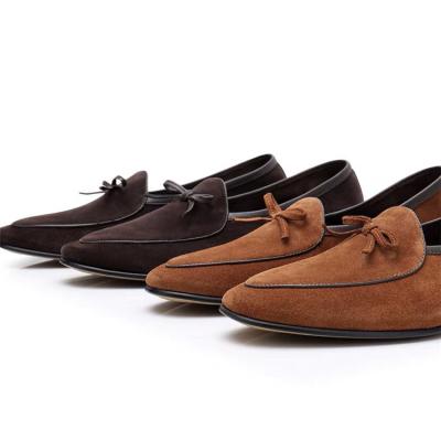 China New Cattle Trend Fashion British Suede Men's Casual Leather Loafers for sale