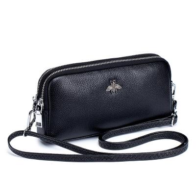 China Touch Screen Mobile Phone Bag Small Leather Cross Body Daily Used Multifunctional Messenger Bag for sale