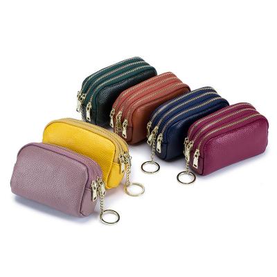 China Top Grade Anti-theft Whipping Cute Mini Coin Purse Ladies Multifunctional Leather Coin Purse for sale