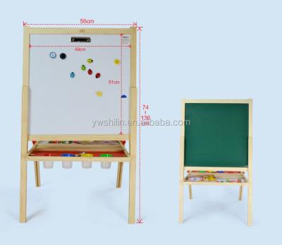 China Easel Kids Writing Board Toys Educational Toys Wooden Wooden Folding Painting Easel For Children for sale