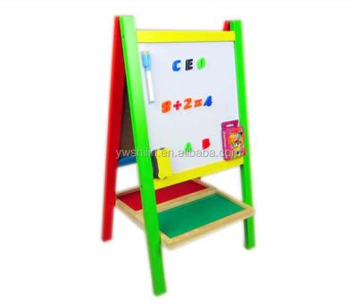 China Hot Sales Easel Painting Colored Wooden Folding Drawing Board Toy Magnetic Drawing Board For Children With Magnetic Letters for sale