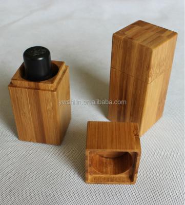 China Sustainable Essential Oil Packaging Box / Bamboo Packaging Box / Bamboo Glass Cosmetic Packaging for sale