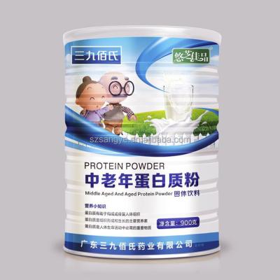 China 2016 Hot Sales Large Round Milk Powder Tin Can Sangye customed metal CMYK Off-set Printing for sale