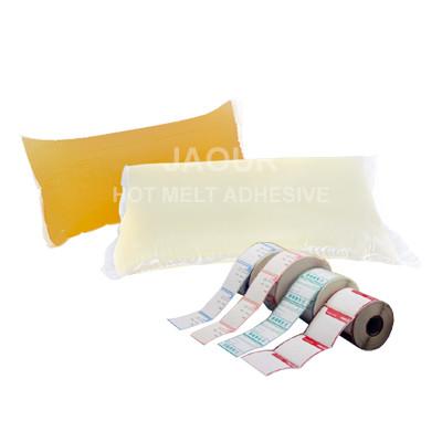 China Rubber Based Hot Melt Glue Adhesive For Thermal paper Labels Paper Stickers for logistic and supermarket for sale