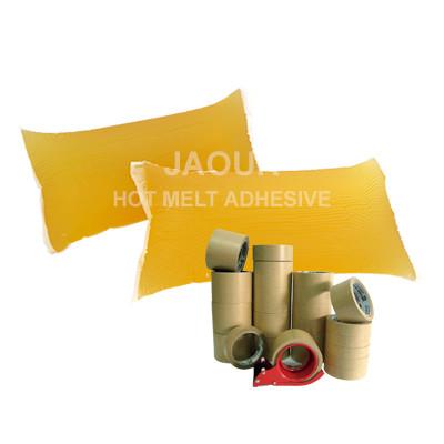 Chine Couleur jaune clair chaud Fusion PSA Pressure sensible Adhésif à base de caoutchouc Résistance au vieillissement pour le ruban adhésif de papier Kraft à vendre