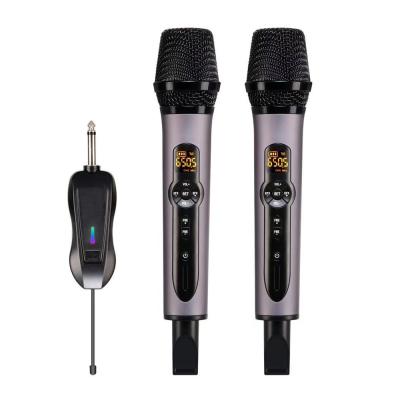 China With USB wholesale wireless microphone reverb effect efx family karaoke conference audio UHF receiving wireless MIC for outdoor singing with effect for sale