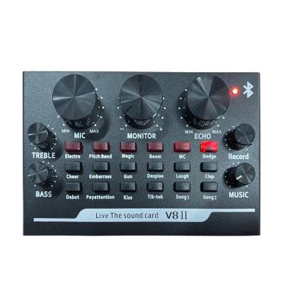 China Studio Recording Microphone V8 High Quality Mobile Phone USB External Sound Card For Live Stream M Audio for sale