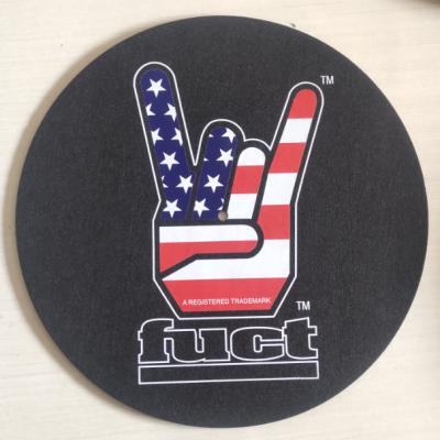 China Polyester 7 Inch 10 Inch 12 Inch Felt Slip Mat With Custom Printing Logo for sale