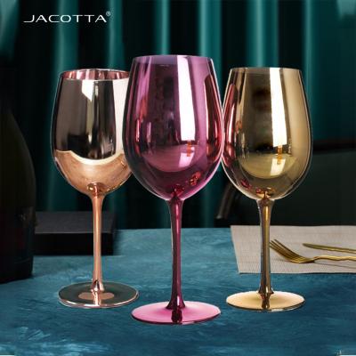 China Wholesale Viable Popular Red Wine Glass Goblet Metal Wine Glass Custom Made Wine Glasses for sale