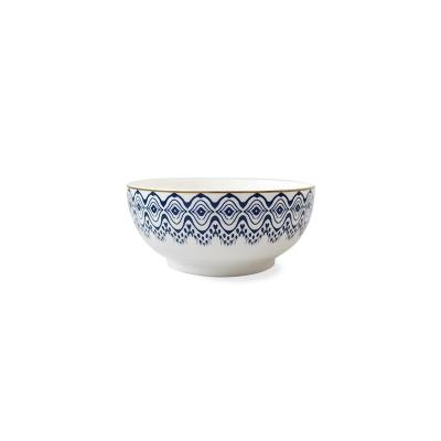 China Sustainable Wholesale Turkish Ceramic Porcelain Soup Dish Restaurant Salad Bowl for sale