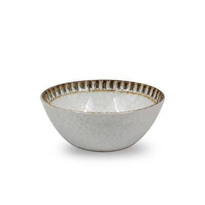 China Sustainable Luster Color Porcelain Stoneware Ceramic Soup Noodle Rice Safe Packing Cup Bowls Ceramic Bowls for sale