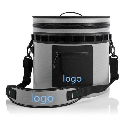 China Soft Round Ice Chest Cooler Bag Waterproof With Airtight Zipper for sale