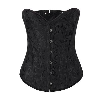 China 2021 Viable Fashion Autumn Women Corset Body Shaper Buttoned Lady Slim Corset Waist Elegant Corset Vest Solid Color for sale