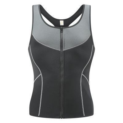 China 2022 summer QUICK DRY zippered men's sports vest sleeveless breathable corset, super-fast wicking and slim fit tummy vest for sale