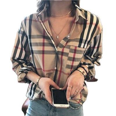 China 100% Polyester Material Anti-Wrinkle 2021Low Price Modal Material Twill Fabric Women's Blouses And Shirts for sale