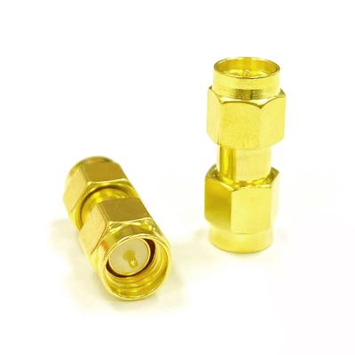 China 1PC Straight SMA Male To Aerial Coupler Coaxial Connector SMA Male RF Adapter Adapter Wholesale for sale