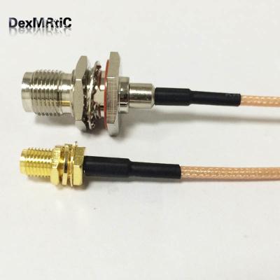 China RF RF Antenna Cable With TNC Bulkhead Switch SMA Jack Female Nut Pigtail Adapter RG316 15cm for sale