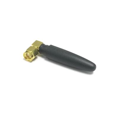 China Wholesale Male Right Angle Rubber Antenna 2.15dBi SMA Radio Antenna 50mm Long Small RF Ducker 1pc 433Mhz for sale