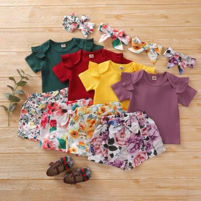 China Wholesale Chinese and American style European and American style summer fashion design baby boy clothing sets, two-piece boys sleeve tops and short pants for sale