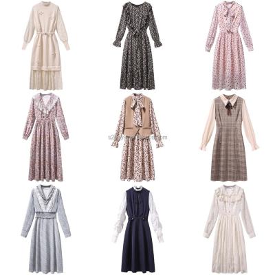 China Anti-static factory direct sales: spring and summer printed women's clothing, national mosaic women's long dress, casual wear for sale