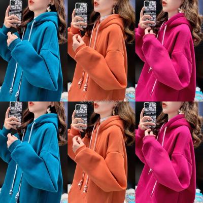 China Anti-Wrinkle Wholesale Cheap 320gsm Cotton Solid Color Oversized Ordinary Women's 100% Hoodie for sale