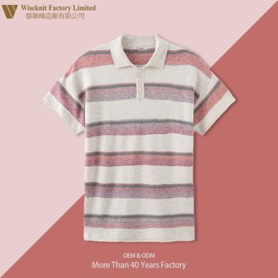 China New Arrival Anti-wrinkle Anti-Shrink Men's Polo Shirts Plain Golf Polo Blank T-shirt Striped Cotton T-shirt Cotton Cloth Polo Shirt for sale