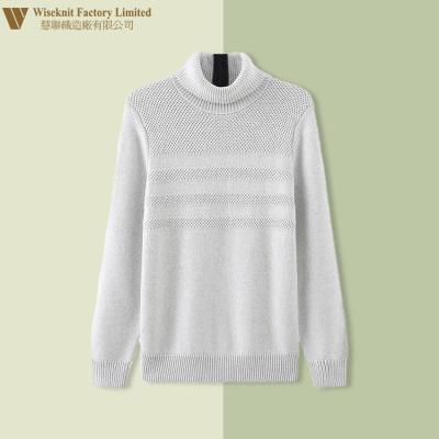 China Anti-wrinkle sweater wholesale mens zipper sweater ribbed turtle neck sweaters for men for sale