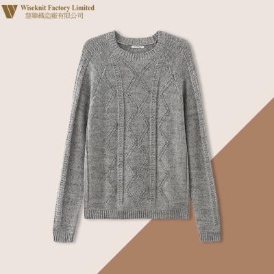 China Gray Color Pullover Long Sleeve Men's Sweater Jumper Knitwear Autumn And Winter Men's Anti-wrinkle for sale