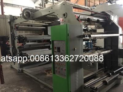 China Plastic Bag / Roll Paper Six Color Flexographic Printing Machine 15kw for sale