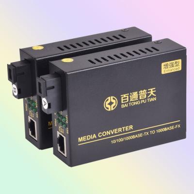 China Manufacturer Price of FTTH 10/100/1000 Single Mode Rj45 SC Connector Gigabit Ethernet Fiber Optic Media Optical Converter for sale