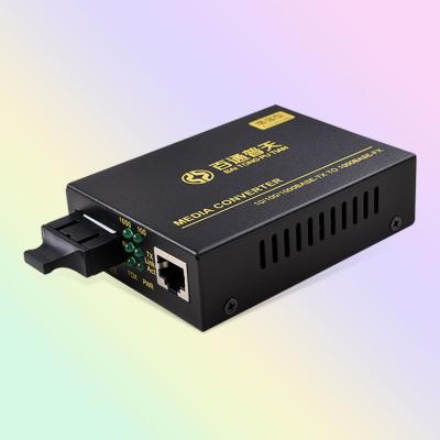 China High Quality 1000 Gigabit SFP Fiber Optic Media Converters Dual Media Converter 10/1000M 20Km 2Sc Signlemode for sale