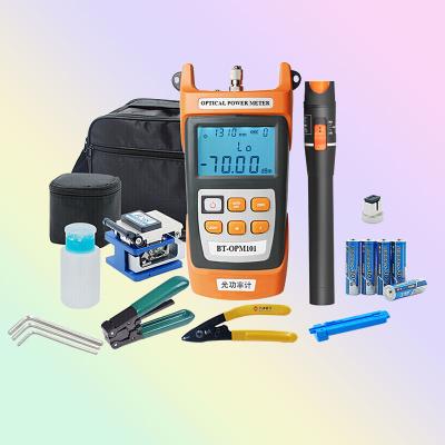 China FTTH Factory Supply 8 In1 Set Vfl Cleaver Ftth Power Meter Termination Equipment Fiber Optic Optic Tool Kit for sale