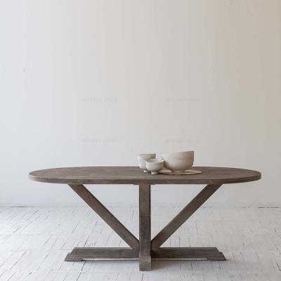 China Vintage Farmhouse Dining Table Furniture Scandinavian Wood Dining Table Modern Dining Tables for sale