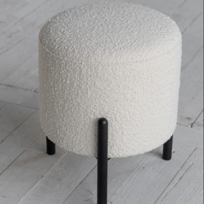 China Vintage Adjustable Classic Nordic White Steel Stool Fabric Furniture Bedroom Furniture Round Stool (Other) for sale