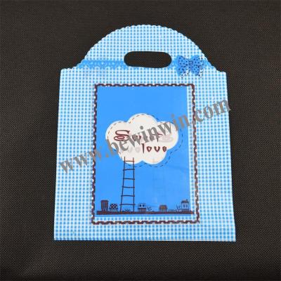 China High Quality Designer Recyclable Printing Patch Handle Die Cut Plastic Shopping Bag for sale