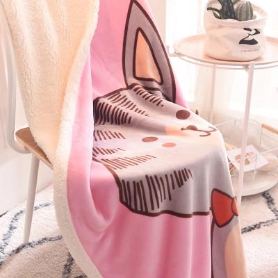 China 2021 Wholesale Custom Super Soft Textile Fabrics Kids Flannel Cloth Anti-Static Double Laminated Woven Fabric Blanket for sale