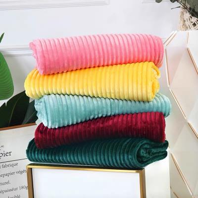 China Wholesale Anti-static Fabrics Custom Made Textile Fabric Double Sided Thick Warm Flannel Milk Cloth for sale