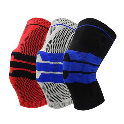 China Universal Sports Knee Pads Professional Basketball Anti-collision Knee Support Spring Silicone Fitness Running Riser Pads for sale