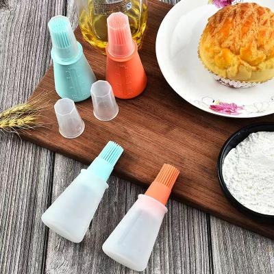 China 2022 Heatable Newest Silicone Oil Bottle Brush BBQ Pastry Basting Brushes Silicone Cooking Grill Barbecue Baking Pastry Oil Bottle Brush for sale