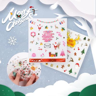 China Easy Apply ROSALIND Nail Products Christmas Decoration Manicure Merry Christmas Sticker Gel Nail Decorative Stickers For Nail Art for sale