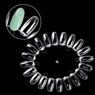 China Easy And Convenient To Use 5pcs/lot Wholesale Straight Oval Shape Flower Display Natural Color ROSALIND Nail Tips For Practice Display for sale