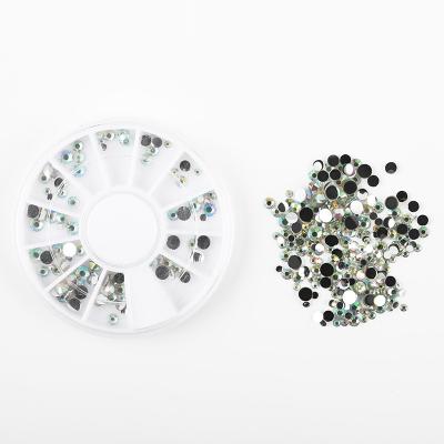 China Professional or home use types ROSALIND 12 nail art decoration semicircle rivet disc wholesale white packaging with different diameter selection for sale