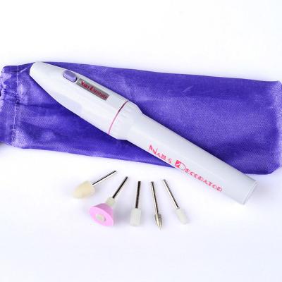 China High Quality ROSALIND Nail Supplies Portable White Color Electric Nail Drill Manicure Nails Drill Machine With Drill Bit for sale