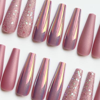 China 2022 ROSALIND Fast Nail Art Tools Professional Designer Artificial Nails Wholesale High Quality Fancy Glitter Press On Nails for sale